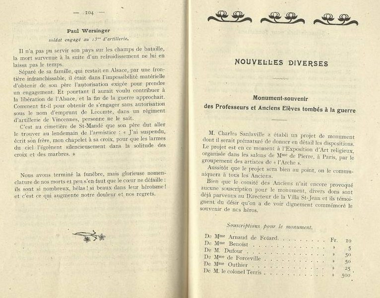  PHOTO La Villa Saint-Jean Extracted Pages 104 and 105 from Yearbook 1918 1919