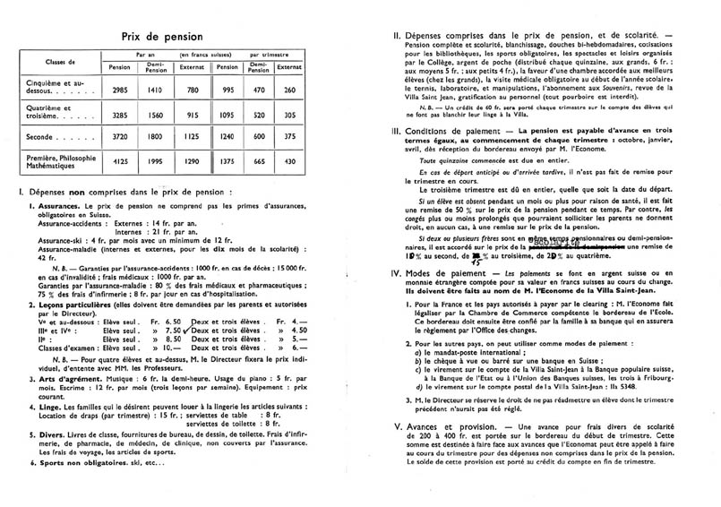  PHOTO Villa St Jean  Collège Français 1960 Advertising Brochure 10 