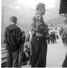  PHOTO Villa St Jean  Brother Frank Klapp Waiting At Train Station