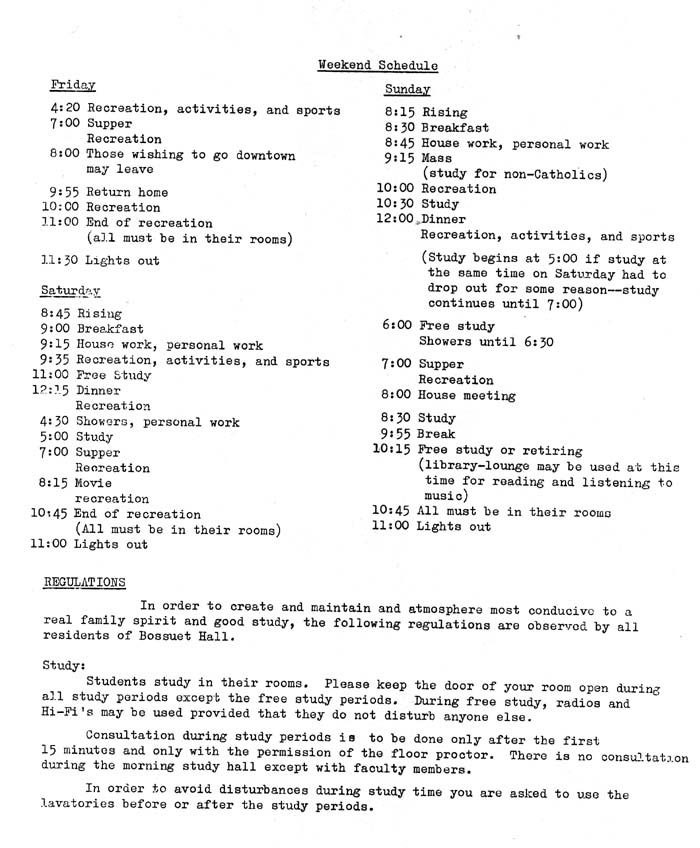  PHOTO Villa St Jean 1967  Bossuet Residence Hall Handbook 3 