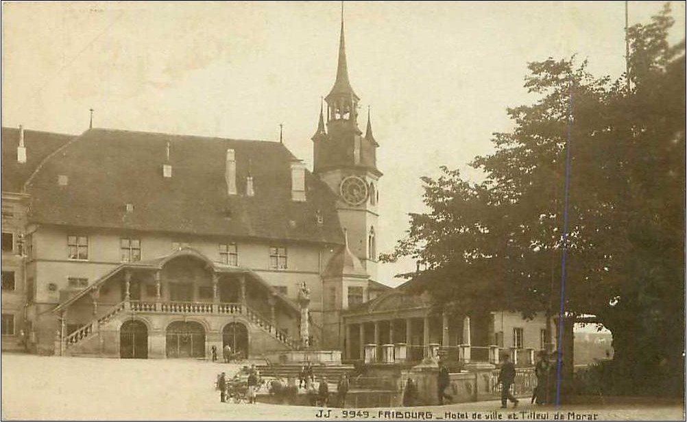  PHOTO fribourg Hotel De Ville et Tilleul de Morat