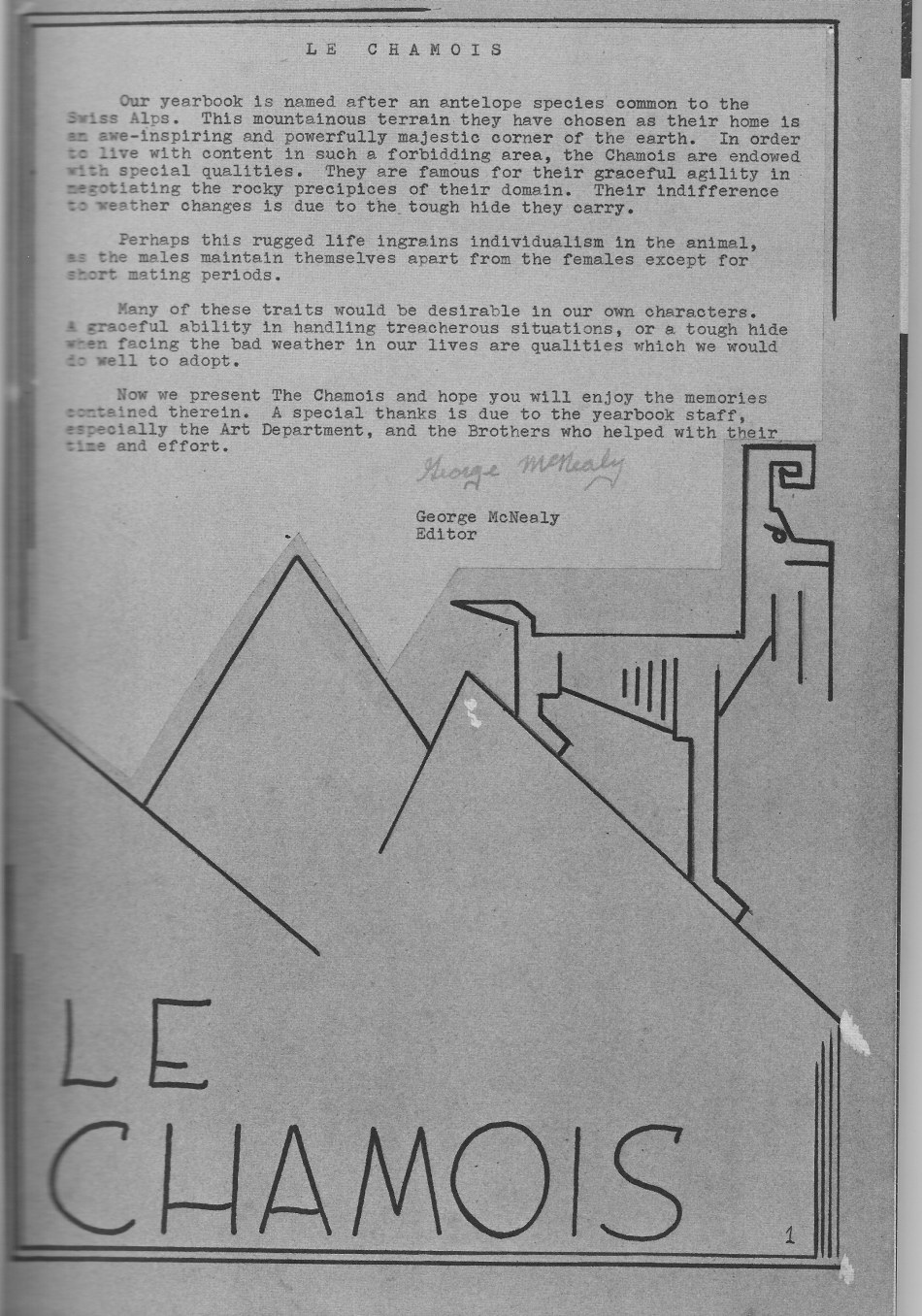 Inside Page Editorial for Villa Saint Jean International School  1964 Yearbook Le Chamois