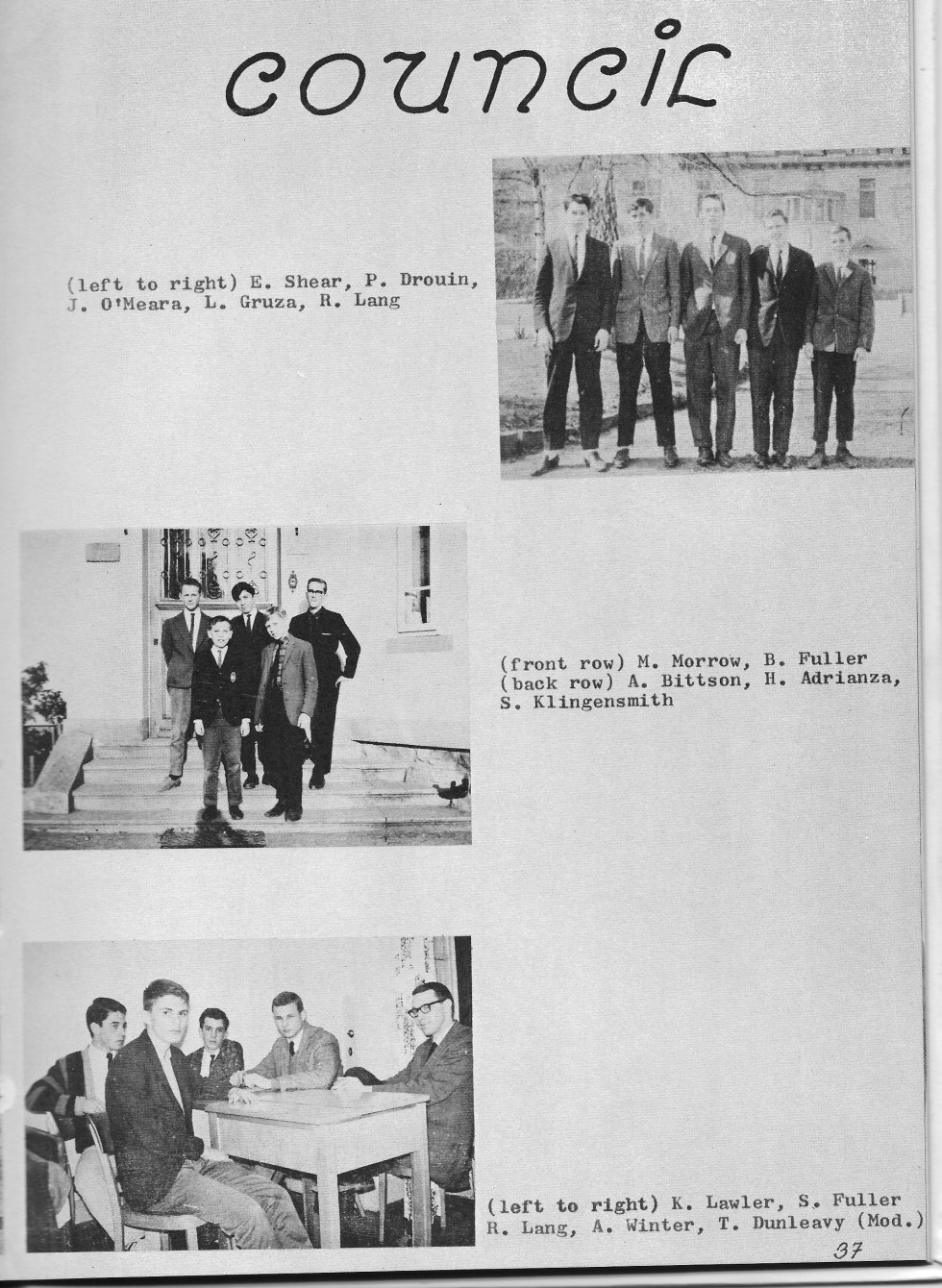 Student Council  PHOTOs 2  for Villa Saint Jean International School  1965 Yearbook Le Chamois