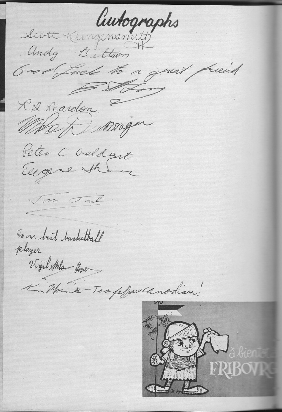 Villa Life Autographs  for Villa Saint Jean International School  1965 Yearbook Le Chamois