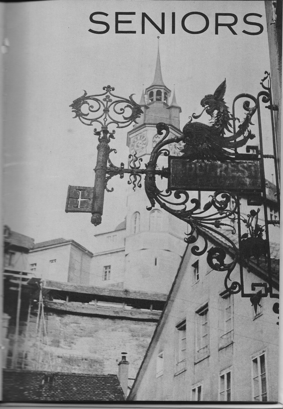SENIORS COVER  Page for  Villa Saint Jean International School  1965 Yearbook Le Chamois