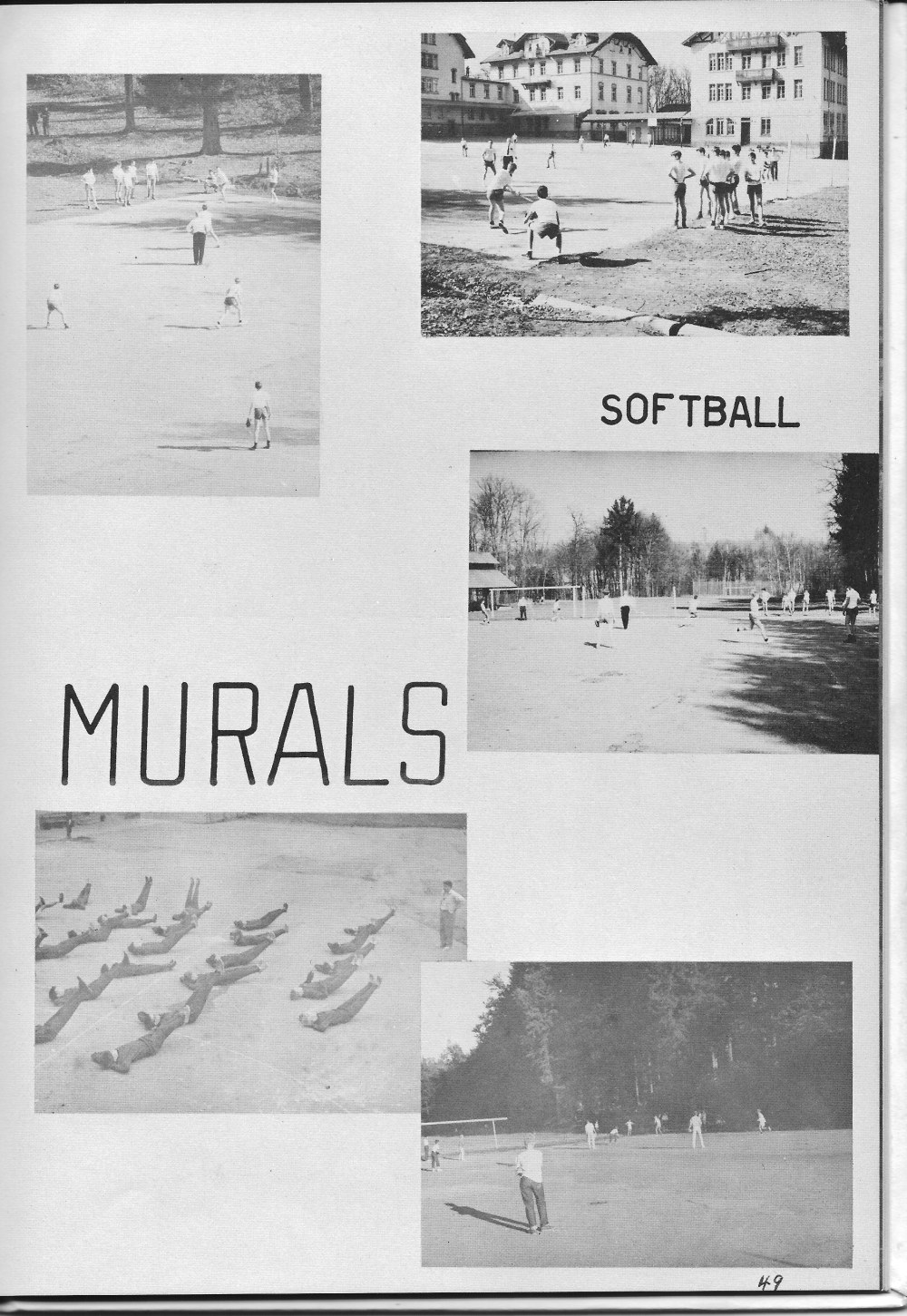 Intramurals  Softball   PHOTOs 2  for Villa Saint Jean International School  1965 Yearbook Le Chamois