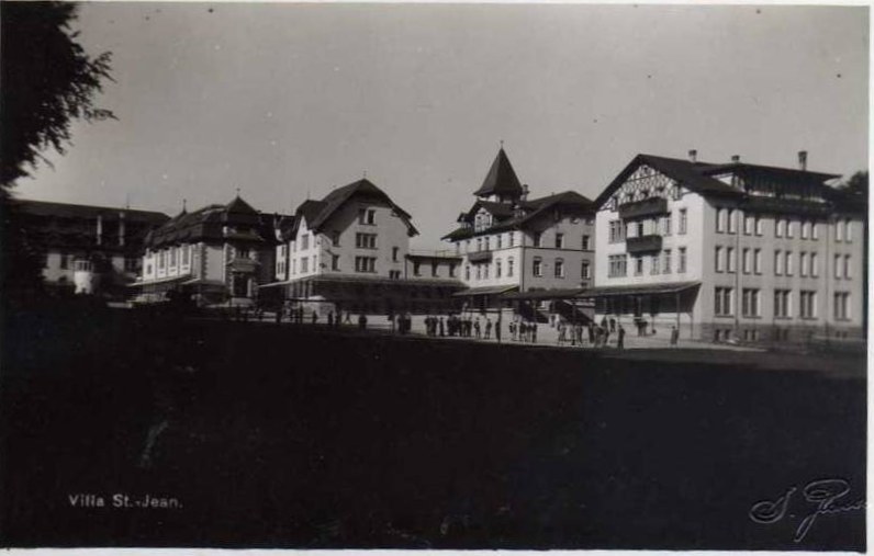  PHOTO Canton de Fribourg Villa St.Jean Pavillon des Classes animées CPA année 1937
