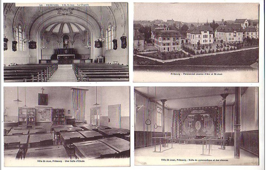  PHOTO Historical Postcard with 4 photos of Villa Saint Jean College 1