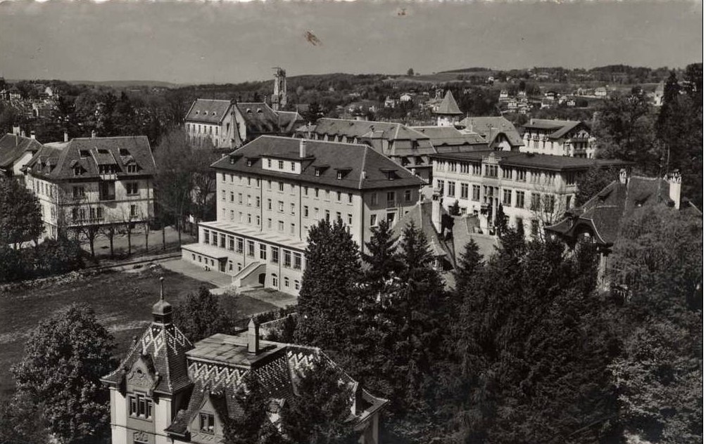  PHOTO FRIBOURG VILLA St JEAN PAVILLON CHAMINADE et Gallia Hall 1954
