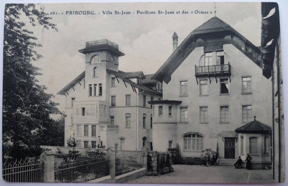  PHOTO Suisse - Fribourg - Villa St-Jean - Pavillons St-Jean et des Ormes 1909 