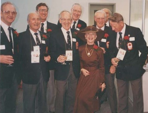 Photo: RCAF Flyers  Induction into the (2008) Canadian Olympic Hall of Fame with Barbara Ann  