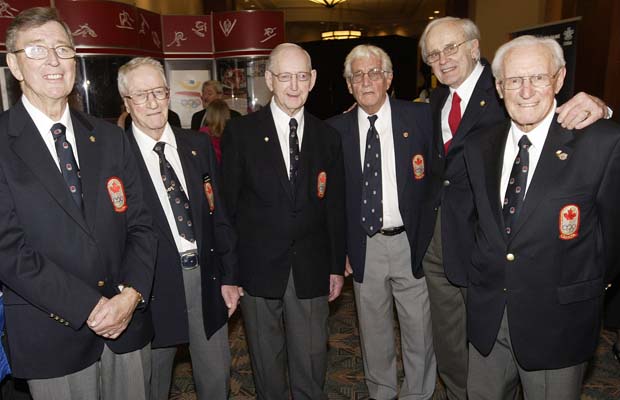 Photo: RCAF Flyers  Induction into the (2008) Canadian Olympic Hall of Fame  