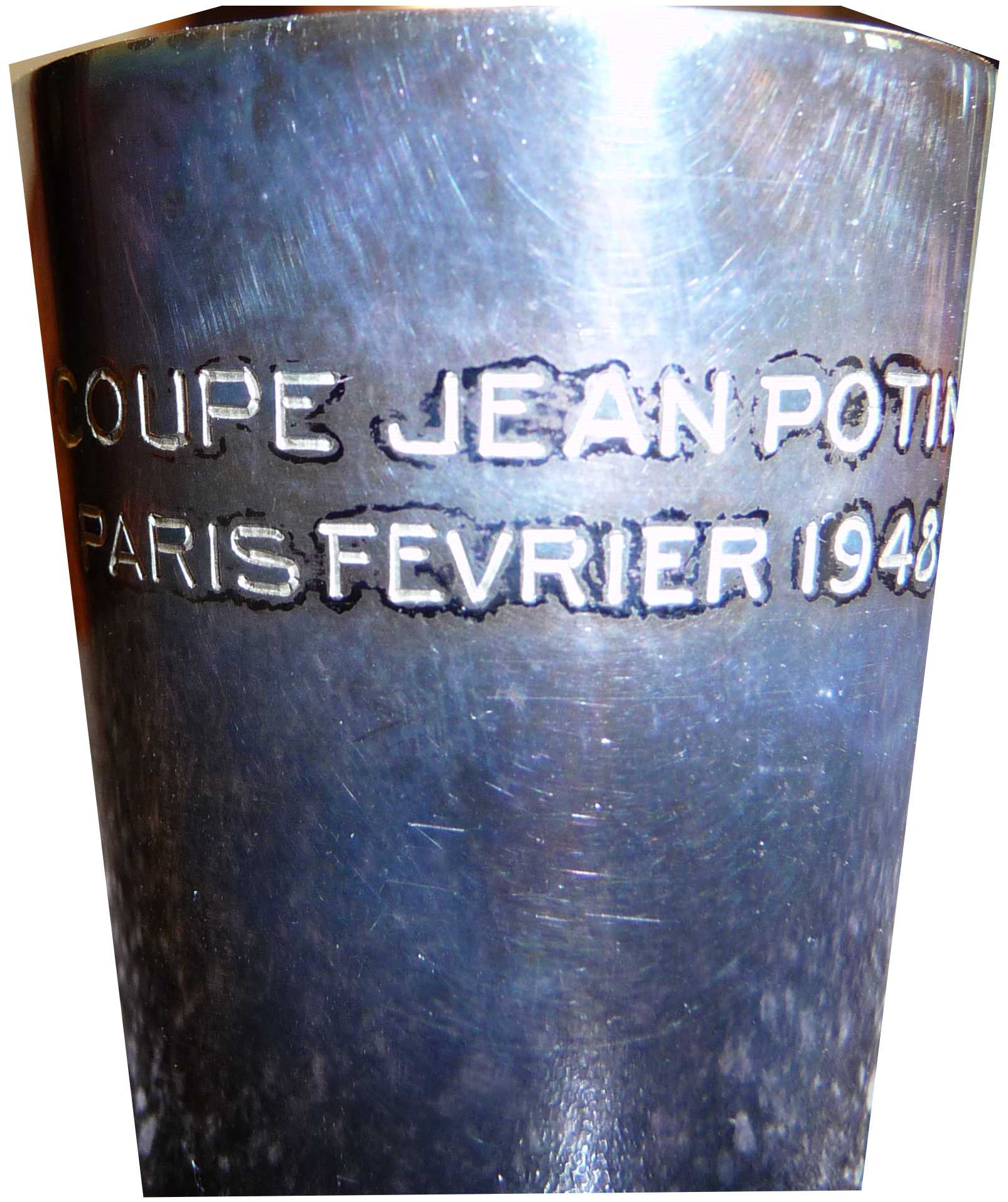 Photo: Shot Glass souvenir of Coupe Jean Potvin the Flyers won in Paris