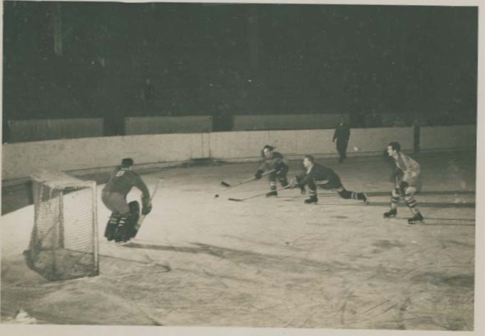 Photo: Post Olympic Game RCAF Flyers vs Bohemia at Prague Czechoslovakia