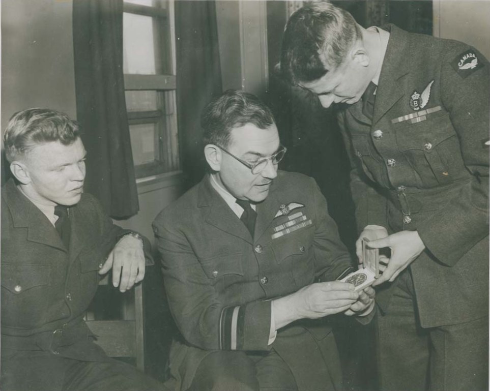 Photo: A Number of RCAF Flyers Outside Beaver Barracks in Ottawa C