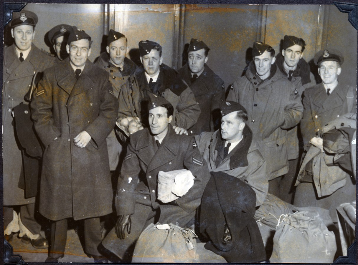 Photo: RCAF Flyers Arrive in Stockholm Sweden via Denmark for post Olympic Exhibition Game