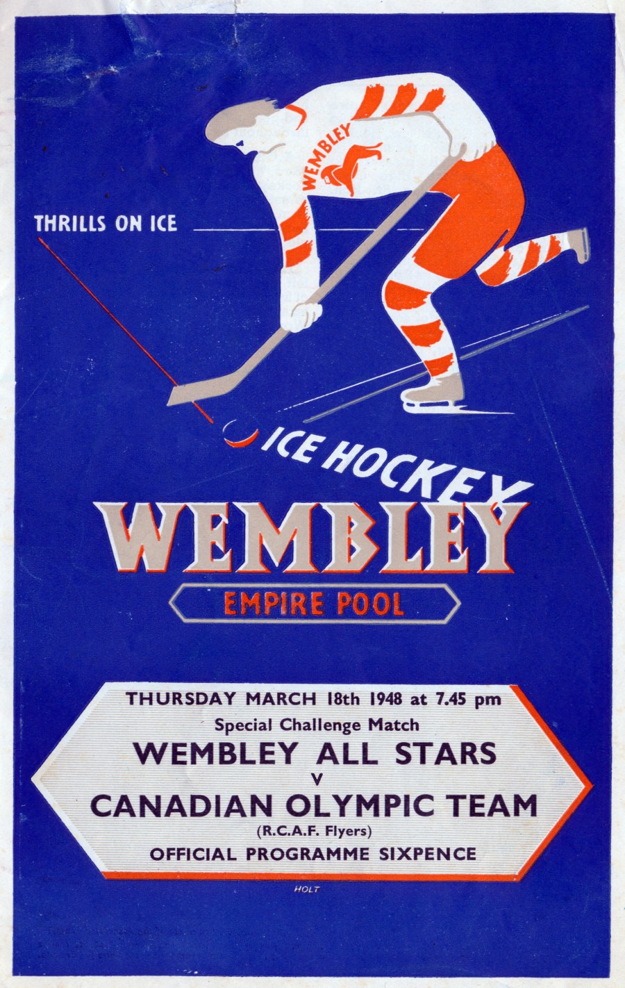 Photo: RCAF Flyers vs Wembley on Mar 18 1948