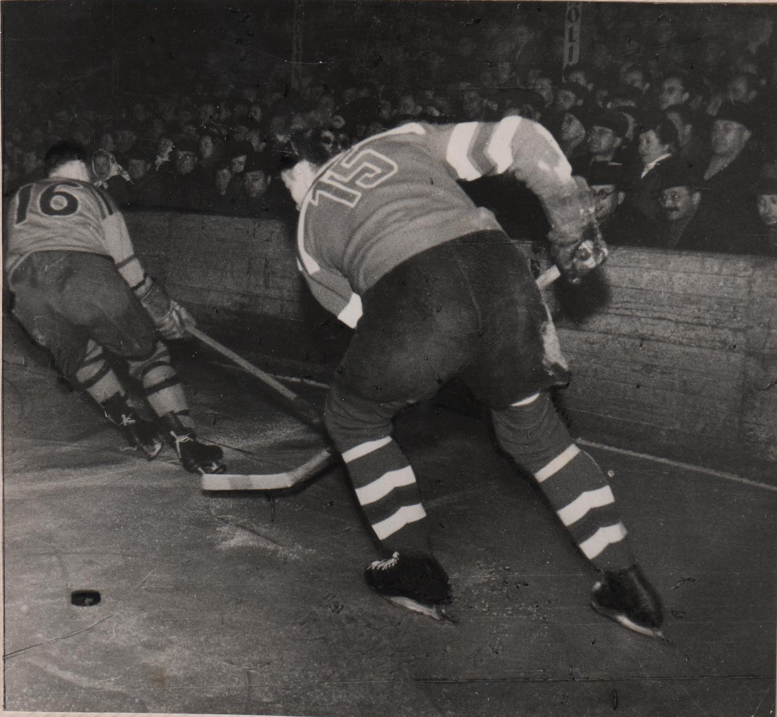 Photo: Post Olympic Game RCAF Flyers vs Budejovice at Prague Czechoslovakia