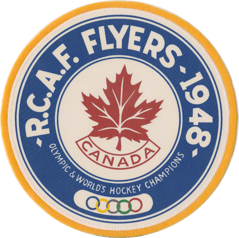 Photo: RCAF Flyer Crest Celebrating Olympic Hockey Gold Medal