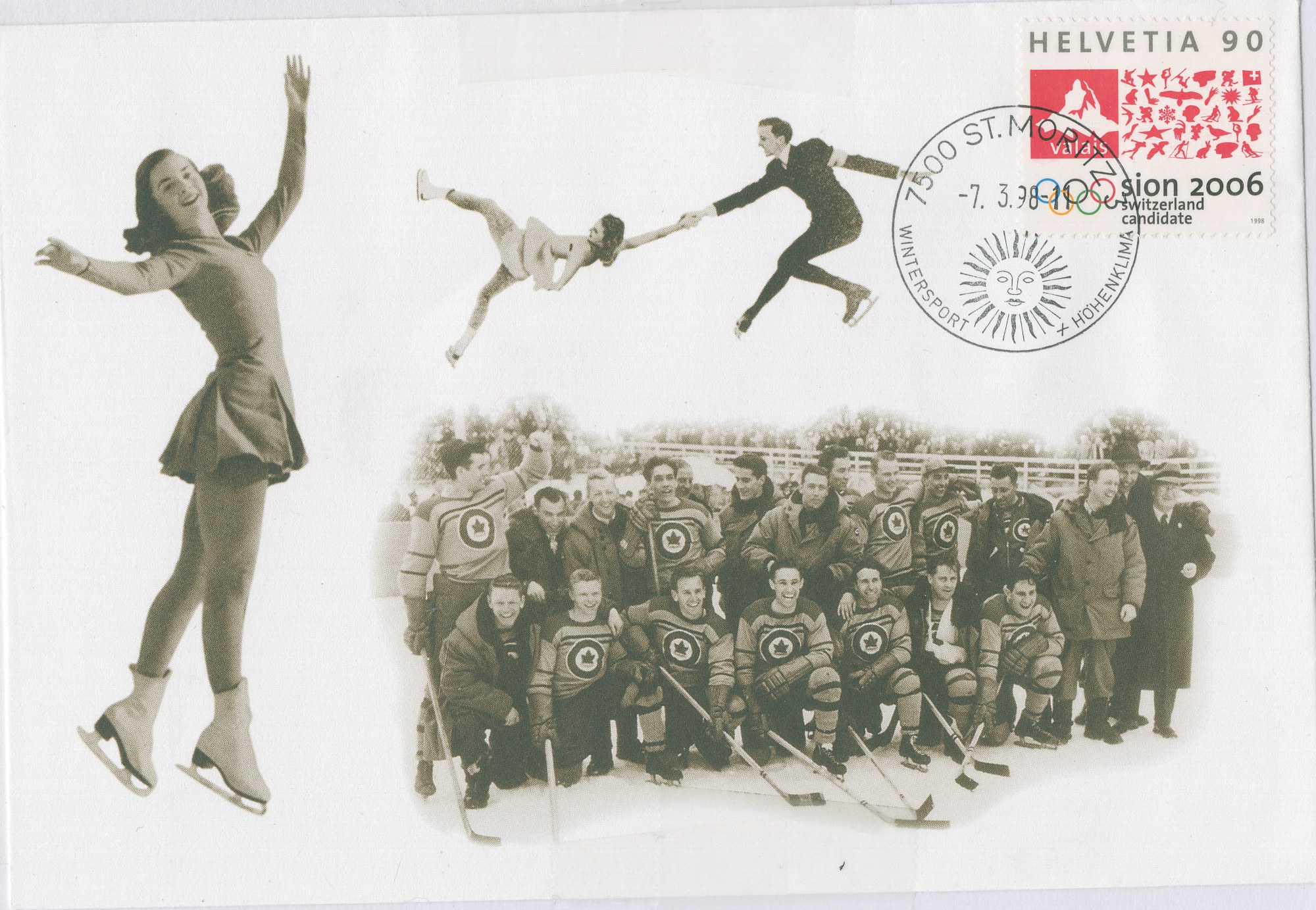 Photo: SWISS commemorative stamp honoring the R.C.A.F. Flyers and other Canadian Medal Winners