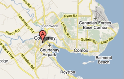 Photo: Comox Map courtesy of Google Maps