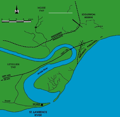 Photo: Moisie located on local map