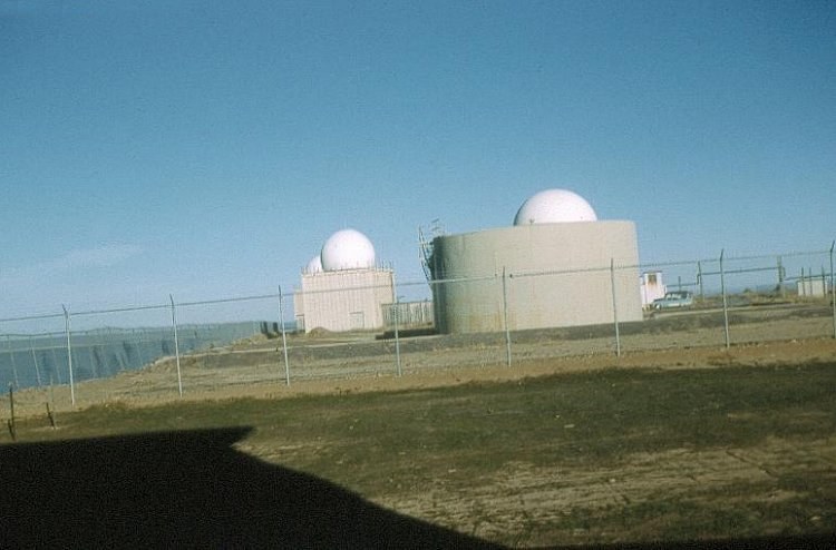 Photo: Close Up of RCAF Moisie Radar Domes