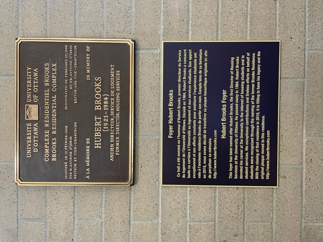 Photo of both Hubert Brooks plaques 