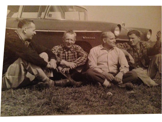 Photo Adam Stabrawa and friends in Mission, B.C circa 1959