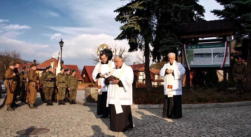 Image of Tymbark tourist-educational historical trail commemorating  the Polish Home Army  clandestine activities in 1939-1945 -opening Ceremonies 1