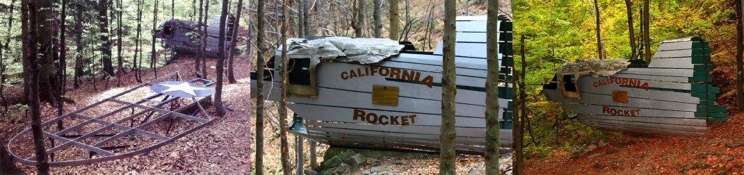 Image of California Rocket Memorial in the Gorczański Park Narodowy Poland