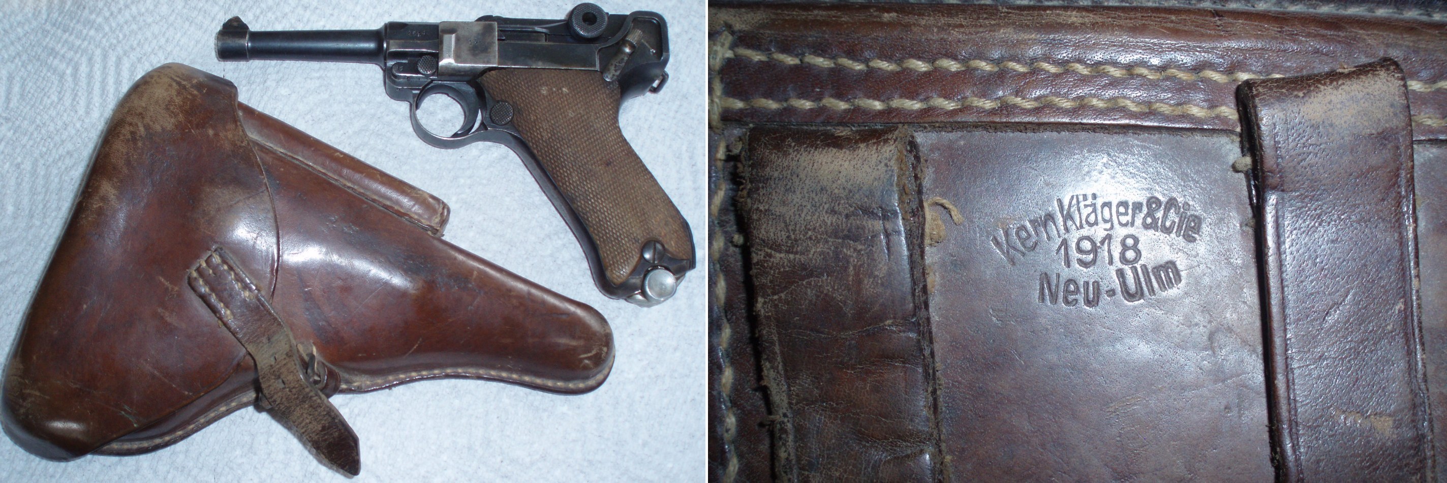 PHOTO Nazi Luger P08 (Pistolle Parabellum) Found by Hubert Brooks