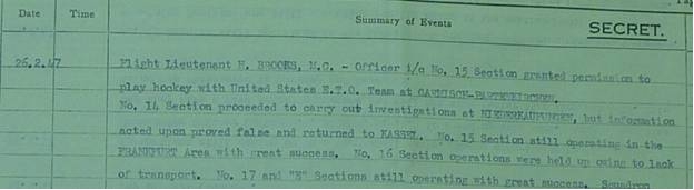 IMAGE: OPERATIONS LOG BOOK (File Air 19/1958) for Feb 26,1947
