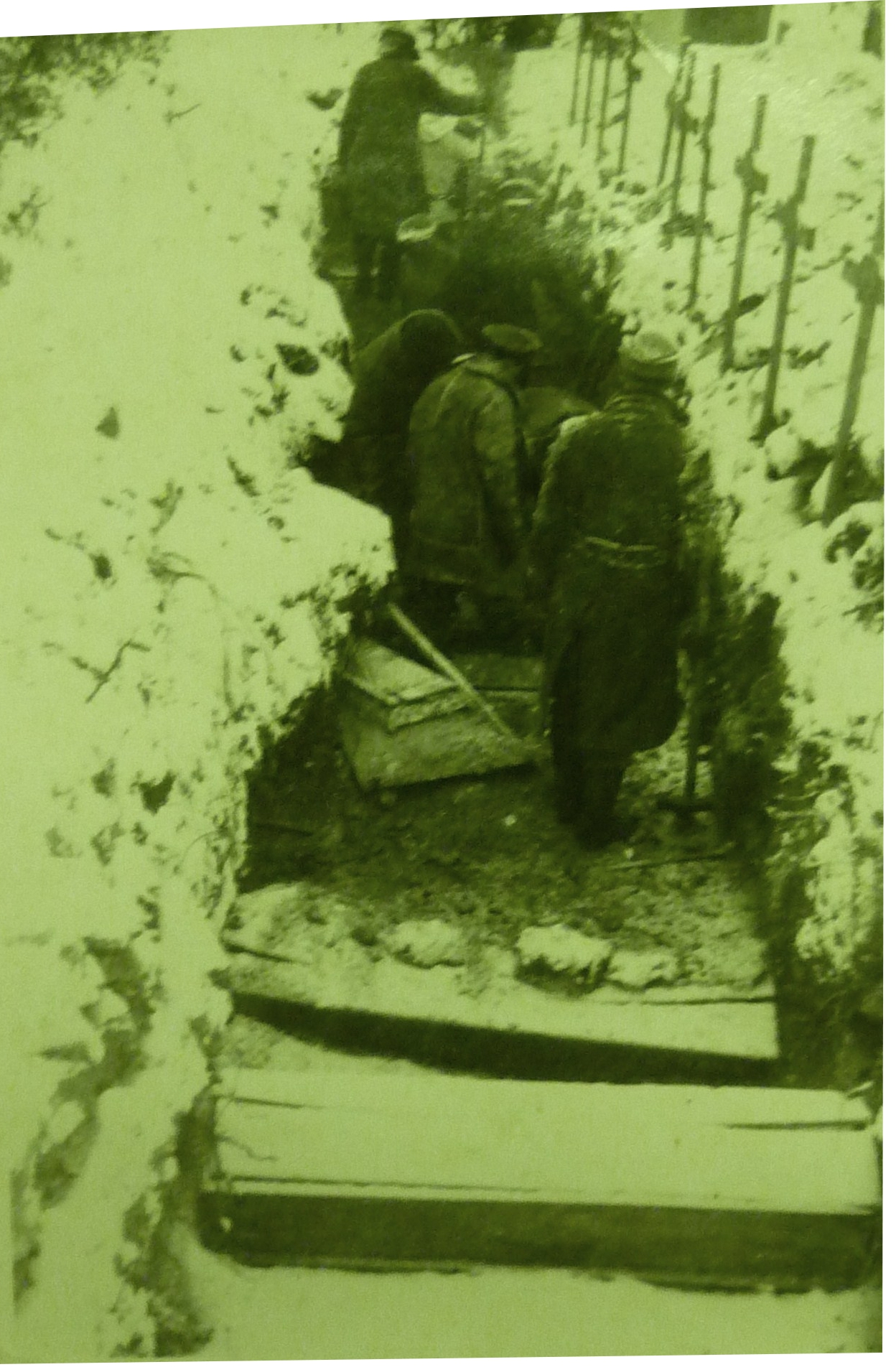PHOTO: Hubert Brooks and Team Inspects Mass Grave in Cemetry in Frankfurt Region