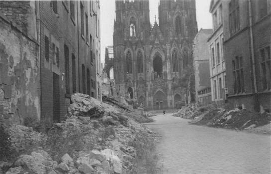 PHOTO 5: Bomb Damage around Dom Cathedral in Cologne