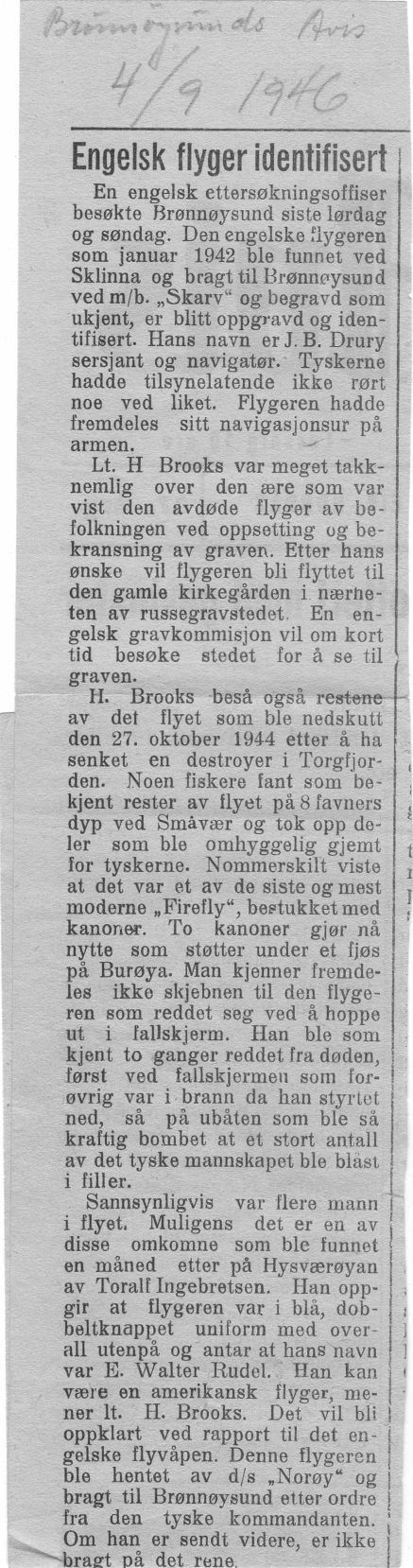 Image Norwegian Newspaper article describing work of Hubert Brooks 1 of 2