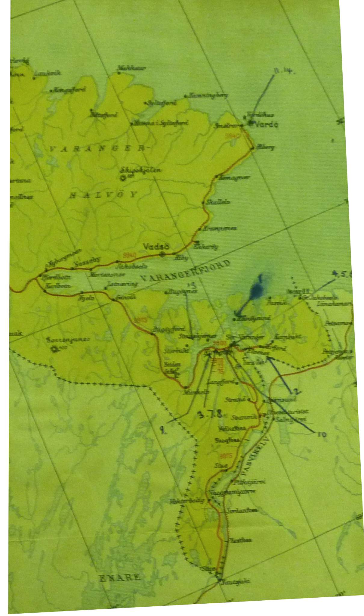 PHOTO: Map of VardøVadsø and region Sweep