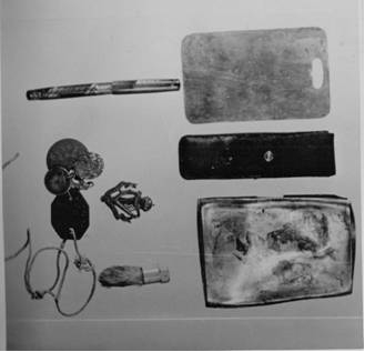 PHOTO Prsonal Effect remains from Swordfish Crew near Russian Border