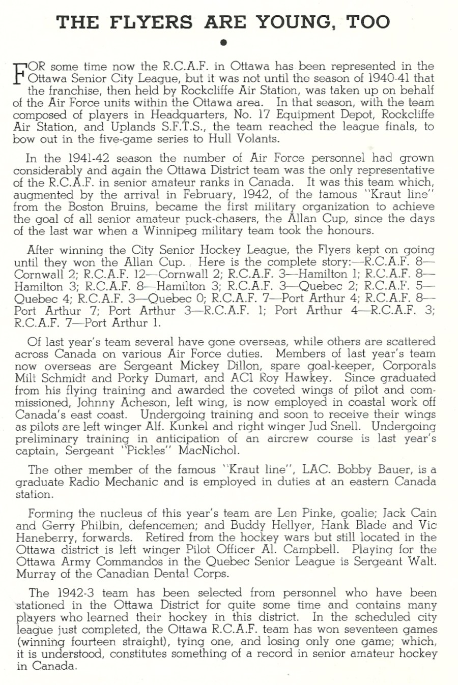 Image: RCAF Flyers Hurricans Football Team 1942 Grey Cup Winners