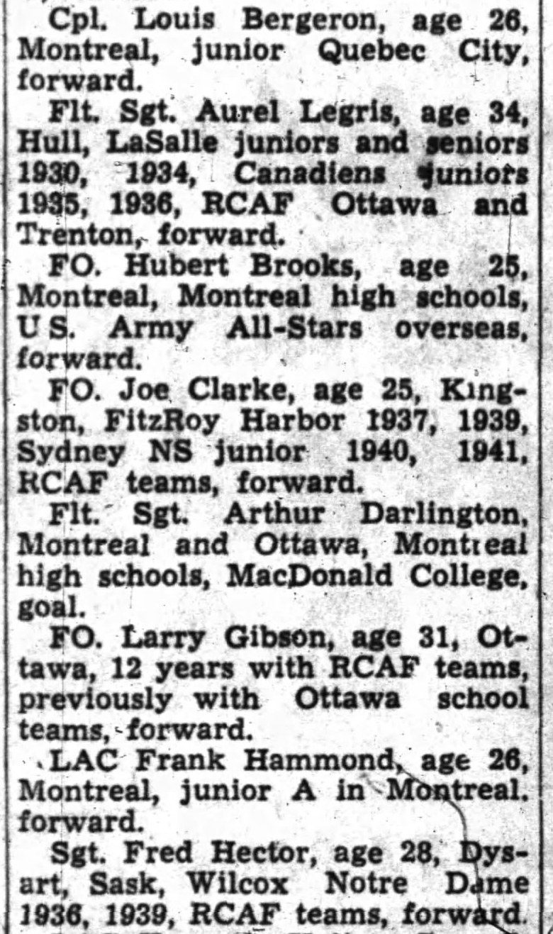 IMAGE: Partial List 2 of  RCAF Flyer Prospects in camp as of October 21 1947