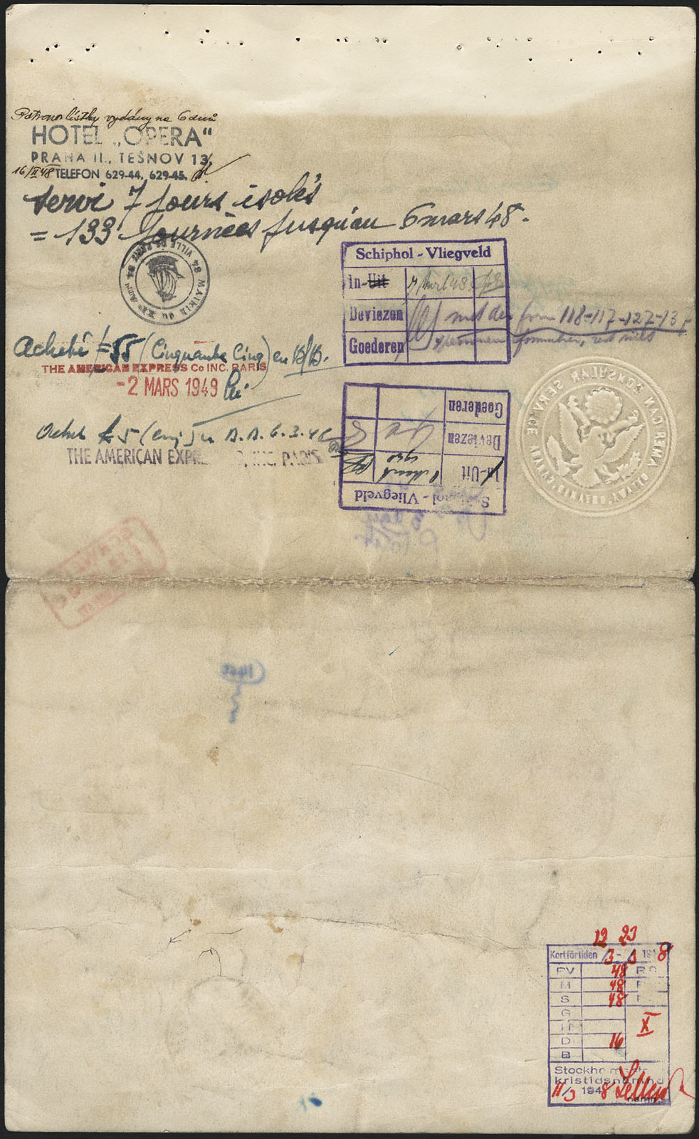 Photo: RCAF Flyer Passport Country VISA Stamps page 3