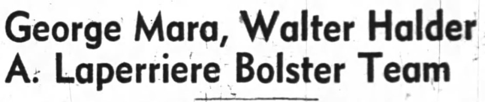 Image: Newspaper Headline Dec 29, 1947 re RCAF Flyers Mara Halder Laperriere
