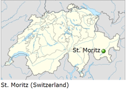Image: Swiss map showing location of St. Moritz