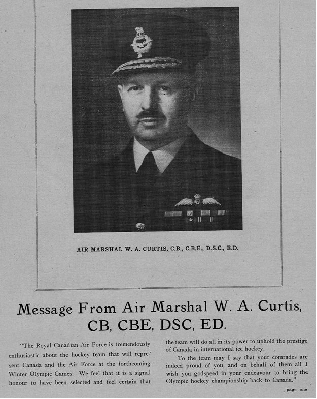 Photo: Olympic Night Program Wilf Curtis Message