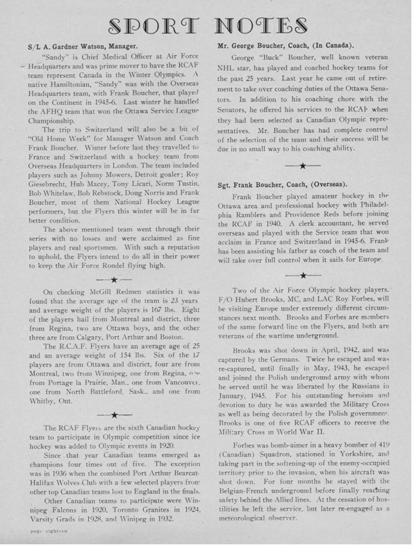 Photo: Olympic Night Programme Sports Notes