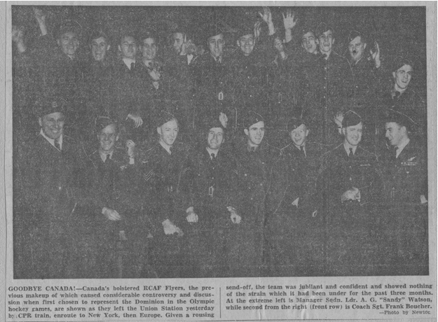Image: News article RCAF Flyers Given Rousing Send-Off 2