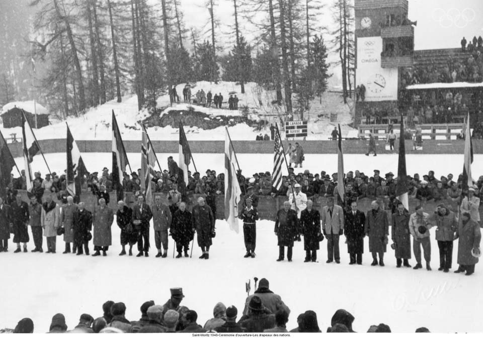 Photo: 1948 Winter Olympic CLOSING CEREMONY