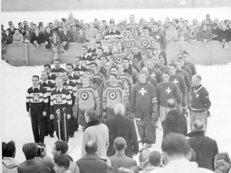 Photo: Gold, Silver, Bronze 1948 Olympic Hockey Team Winners