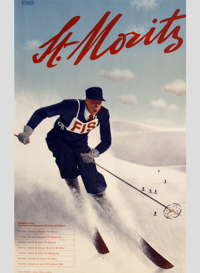 Photo: News media Best 1948 Olympic Winter Games Poster