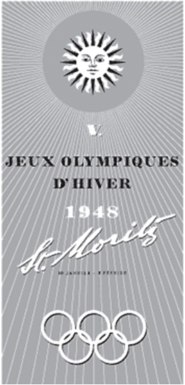 Photo: 1948 Winter Olympics Emblem